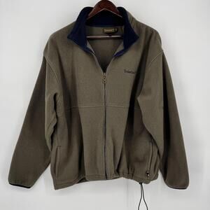 VTG Timberland Weathergear Fleece Jacket Mens XL Green Polartec Full Zip 90s